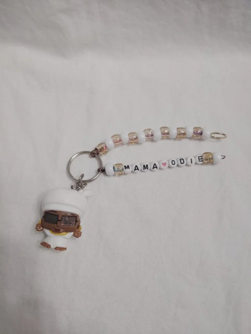 Disney Doorable Mama Odie  Handmade Beaded Keychain